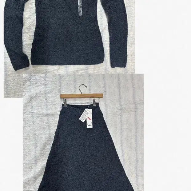 [BUNJANG] Uniqlo U Knit Skirt Set, Size S / 유니클로 U 니트 스커트 세트 S 사이즈(new)