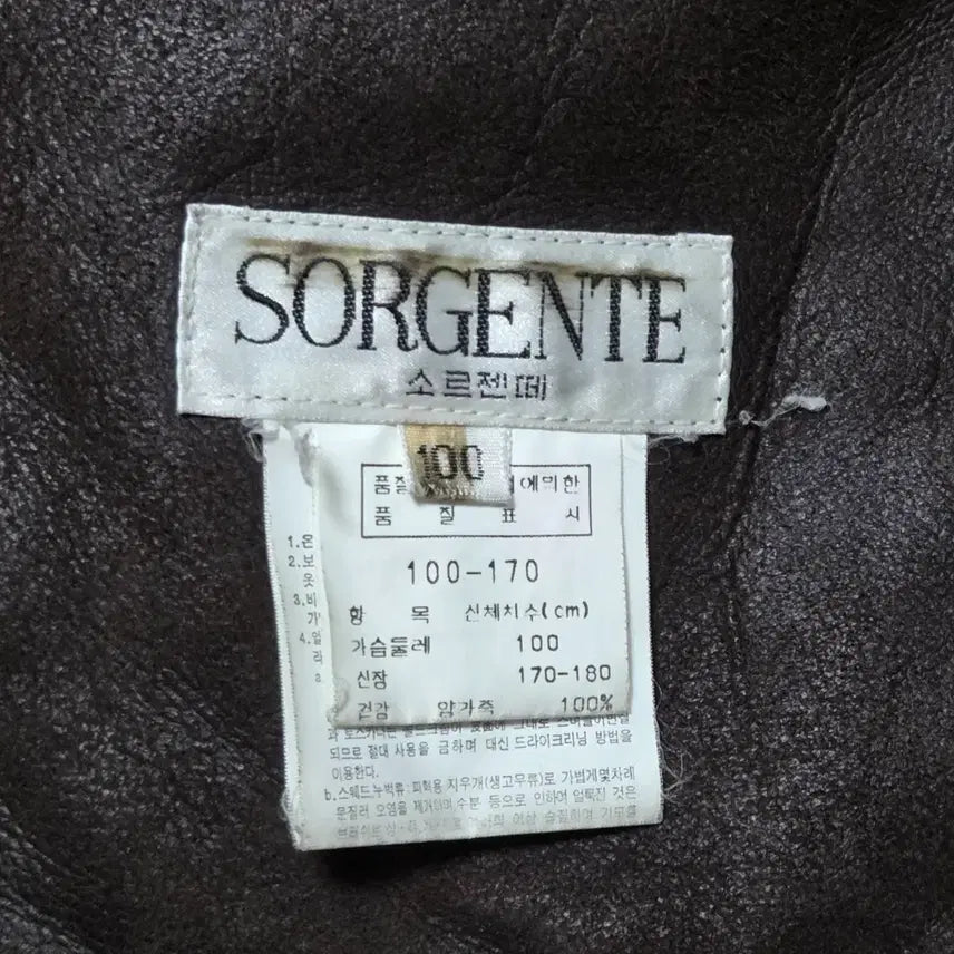 [BUNJANG] SORGENTE Vintage Sheepskin Shearling Car Coat / SORGENTE 소르젠떼 빈티지 양가죽 무스탕 카코트