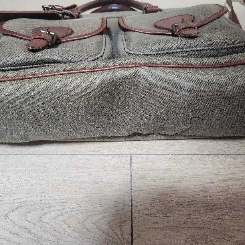 [BUNJANG] Polo Canvas Leather Briefcase Bag / 폴로 가방