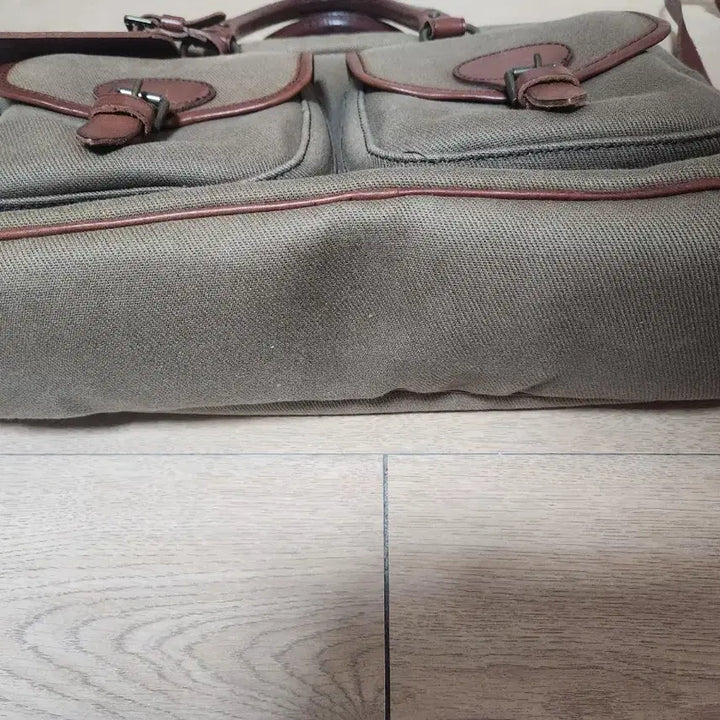 [BUNJANG] Polo Canvas Leather Briefcase Bag / 폴로 가방