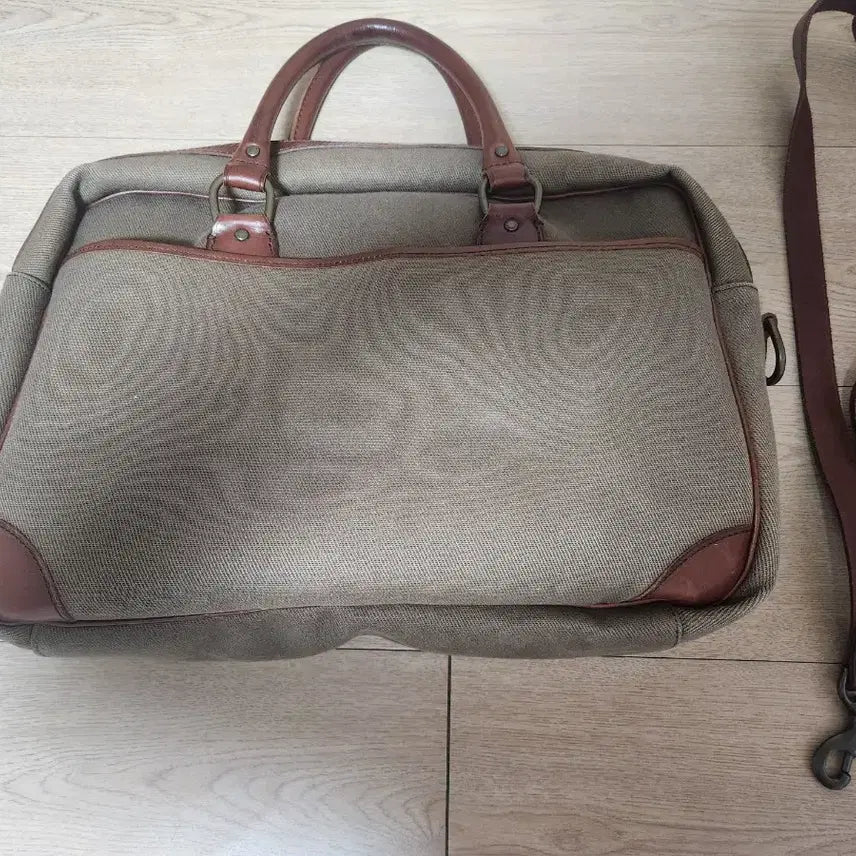 [BUNJANG] Polo Canvas Leather Briefcase Bag / 폴로 가방