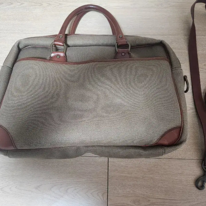 [BUNJANG] Polo Canvas Leather Briefcase Bag / 폴로 가방