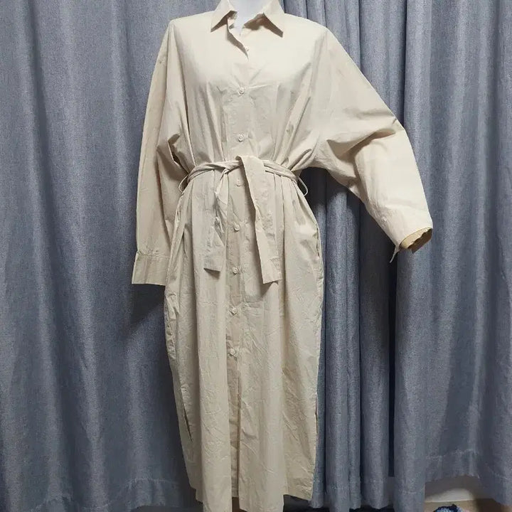 [BUNJANG] Cream Coat Dress / 크림 코트형 고급 원피스
