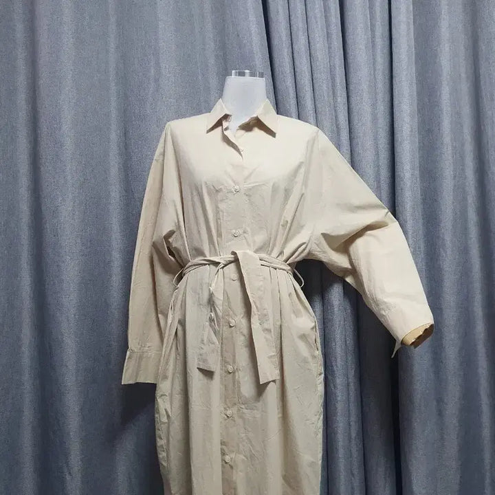 [BUNJANG] Cream Coat Dress / 크림 코트형 고급 원피스