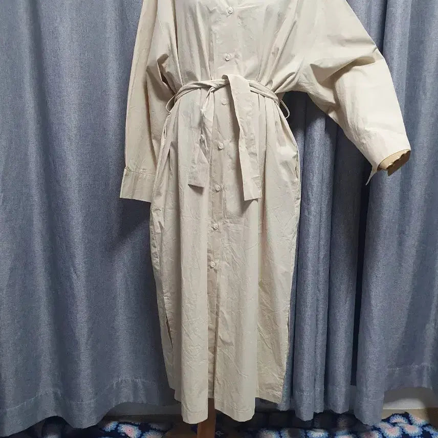 [BUNJANG] Cream Coat Dress / 크림 코트형 고급 원피스