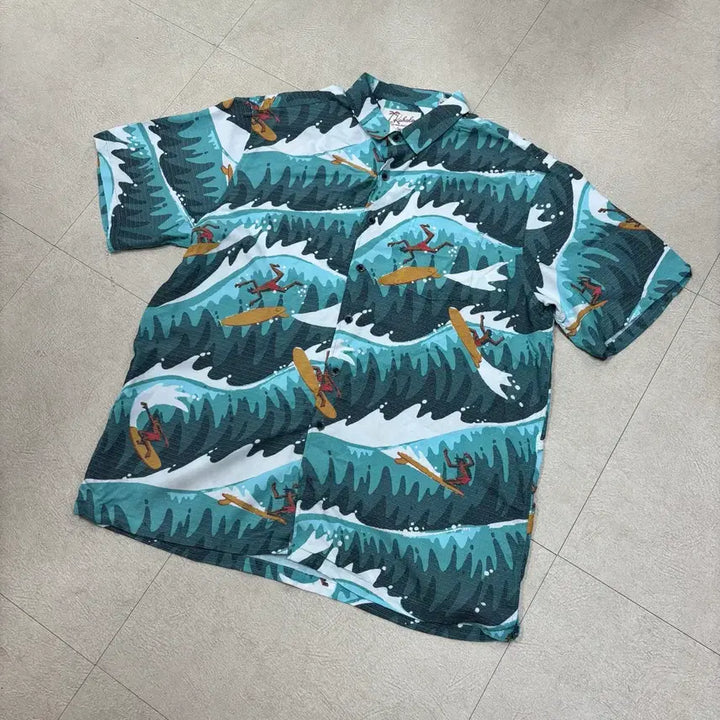 [BUNJANG] Vintage Pattern Hawaiian Hip Shirt / 빈티지 패턴 하와이안 히프 셔츠