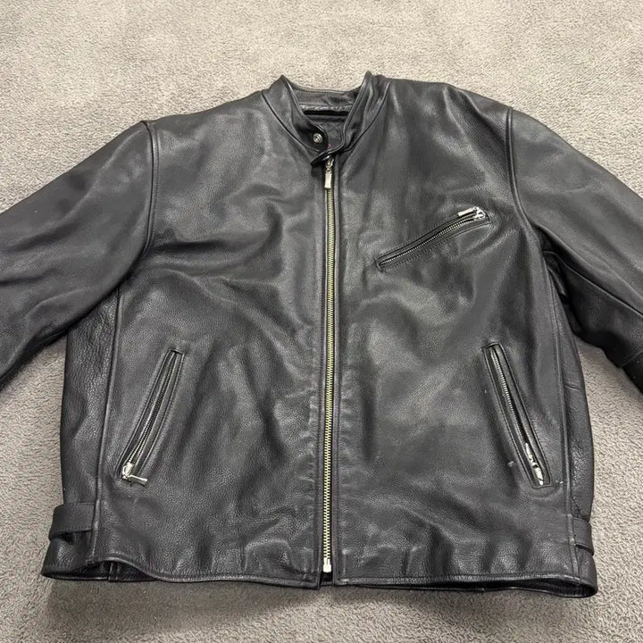 [BUNJANG] Mezler Genuine Leather Biker Jacket XXL / [정품/XXL] 멕슬러 가죽 바이커 자켓