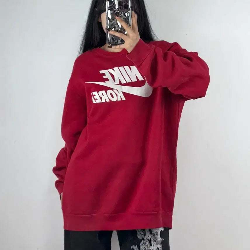 [BUNJANG] Nike Korea Big Logo Sweatshirt L / 나이키 코리아 빅로고 스웻셔츠 E117