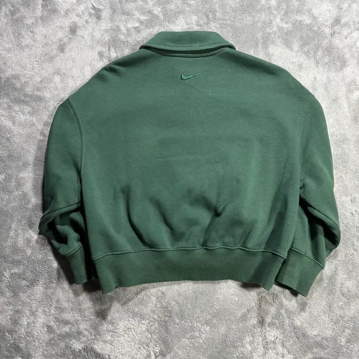 [BUNJANG] Nike Green Cropped Collar Sweatshirt / 나이키 그린 크롭 카라넥 맨투맨