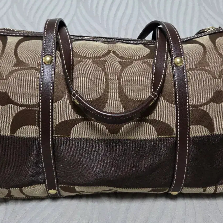 [BUNJANG] Coach Signature Canvas Tote Bag Brown / 코치 시그니처 캔버스 토트백 브라운