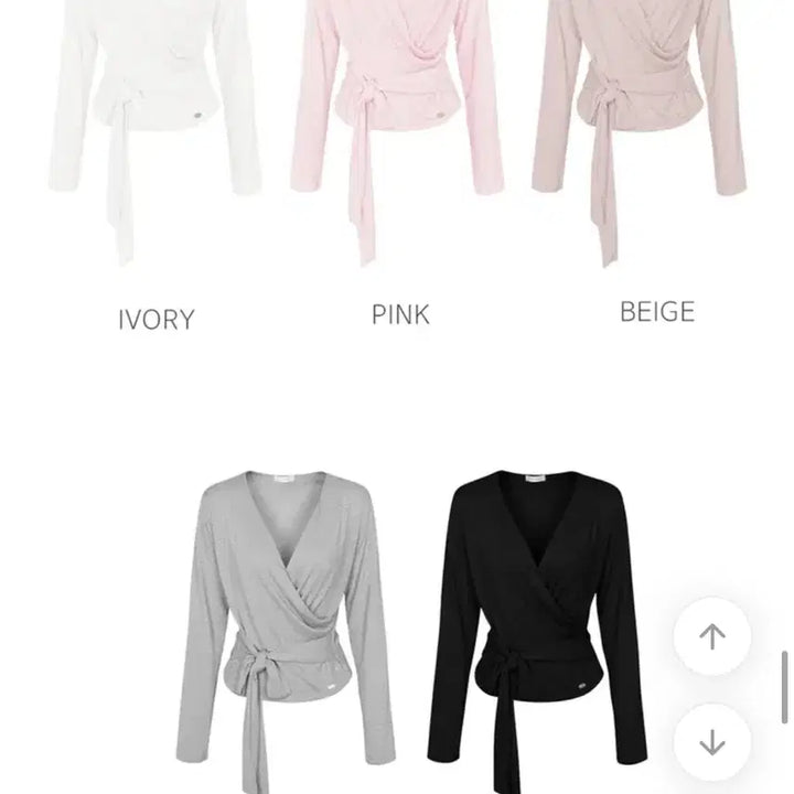 [BUNJANG] Flatper V-Neck Wrap Style Shirring Warmer T-Shirt / 플랫퍼 여친 브이넥 랩스타일 셔링 워머티셔츠