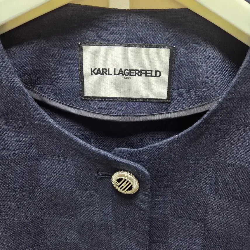 [BUNJANG] Karl Lagerfeld Silk Blend Tweed Short Sleeve Jacket / 칼라거펠트  마혼방 트위드 반팔자켓