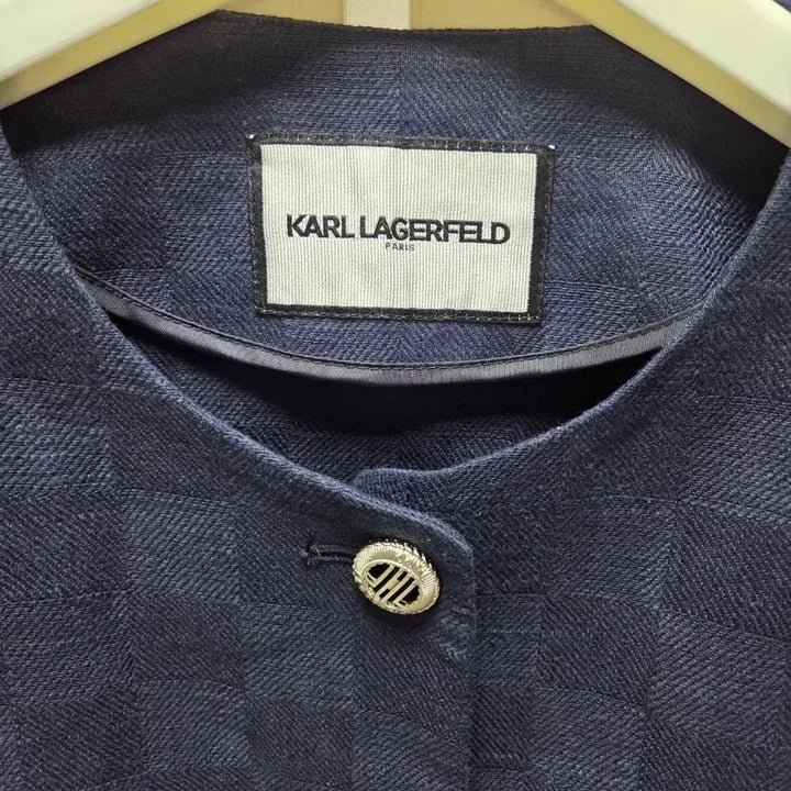 [BUNJANG] Karl Lagerfeld Silk Blend Tweed Short Sleeve Jacket / 칼라거펠트  마혼방 트위드 반팔자켓
