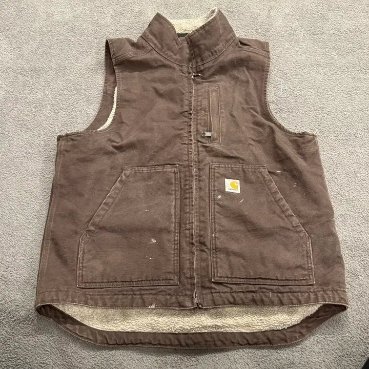 [BUNJANG] Carhartt Brown Lined Vest / [정품/M] 칼하트 브라운 털 안감 조끼