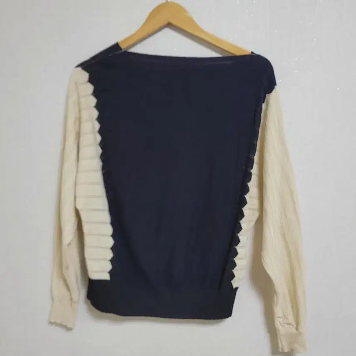 [BUNJANG] Color Block Knit Long Sleeve T-Shirt / 35.284.배색 니트 긴팔 티셔츠