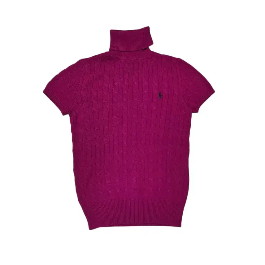 [BUNJANG] Polo Ralph Lauren Sport Turtleneck Cable Knit Short Sleeve Top / Polo Ralph Lauren 폴로 랄프로렌 스포츠 터틀넥 케이블 반팔