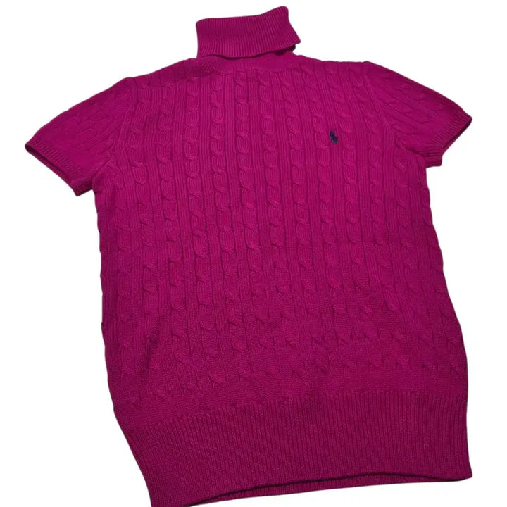 [BUNJANG] Polo Ralph Lauren Sport Turtleneck Cable Knit Short Sleeve Top / Polo Ralph Lauren 폴로 랄프로렌 스포츠 터틀넥 케이블 반팔