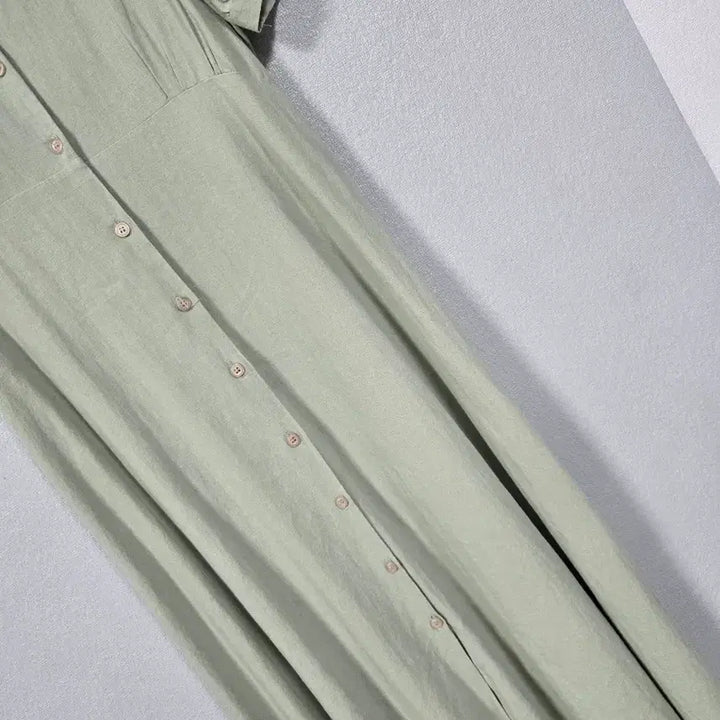 [BUNJANG] Black Label V-Neck Linen Dress / 블랙라벨 브이넥 린넨원피스 66