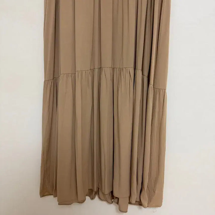 [BUNJANG] Cape Frill Tiered Long Dress / 케이프프릴 캉캉원피스