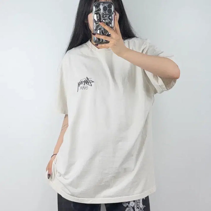 [BUNJANG] Stussy Guam Big Logo Print Short Sleeve T-Shirt / 스투시 GUAM 빅로고 프린팅 반팔 티셔츠E119