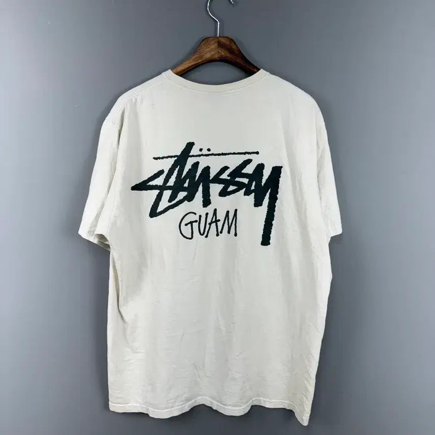 [BUNJANG] Stussy Guam Big Logo Print Short Sleeve T-Shirt / 스투시 GUAM 빅로고 프린팅 반팔 티셔츠E119