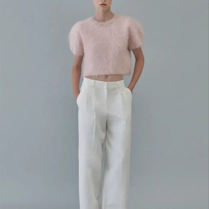 [BUNJANG] Without Summer Angora Half Knit Pink / [위드아웃썸머] 앙고라 하프 니트 핑크