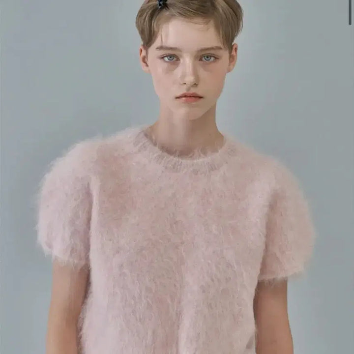 [BUNJANG] Without Summer Angora Half Knit Pink / [위드아웃썸머] 앙고라 하프 니트 핑크