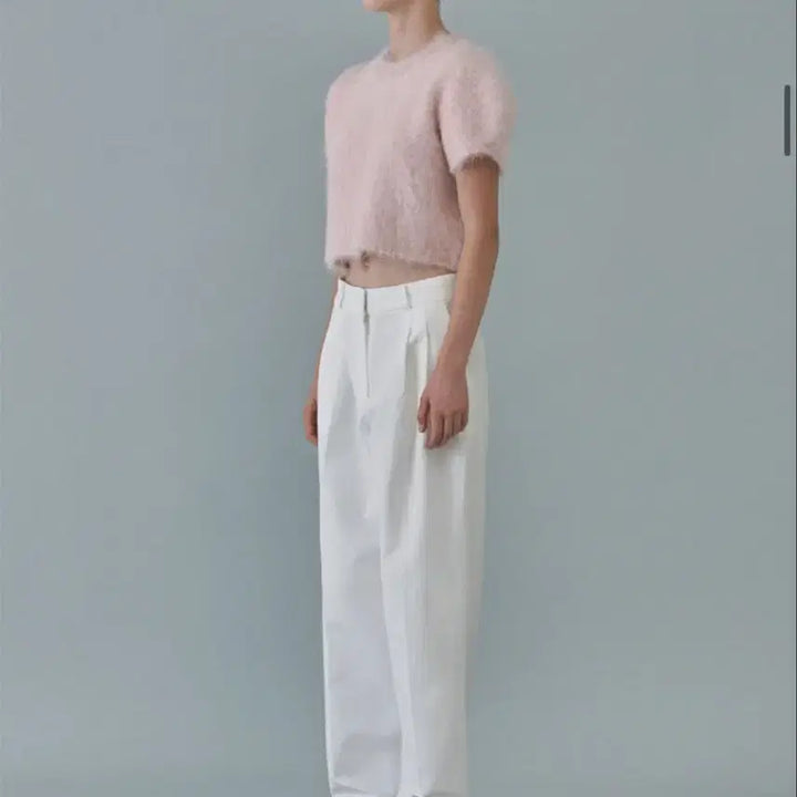 [BUNJANG] Without Summer Angora Half Knit Pink / [위드아웃썸머] 앙고라 하프 니트 핑크