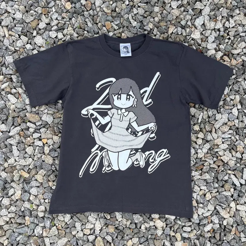 [BUNJANG] Aichan Printing Short Sleeve T-Shirt / 고바야시 아이카 아이짱 프린팅 반팔 (실측확인)
