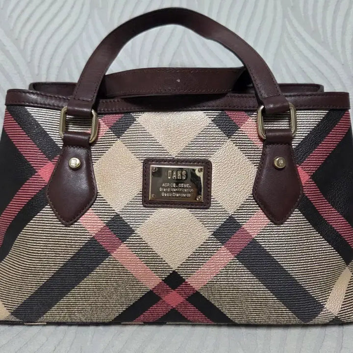 [BUNJANG] Daks Plaid Tote Bag Brown / 닥스 체크무늬 토트백 브라운