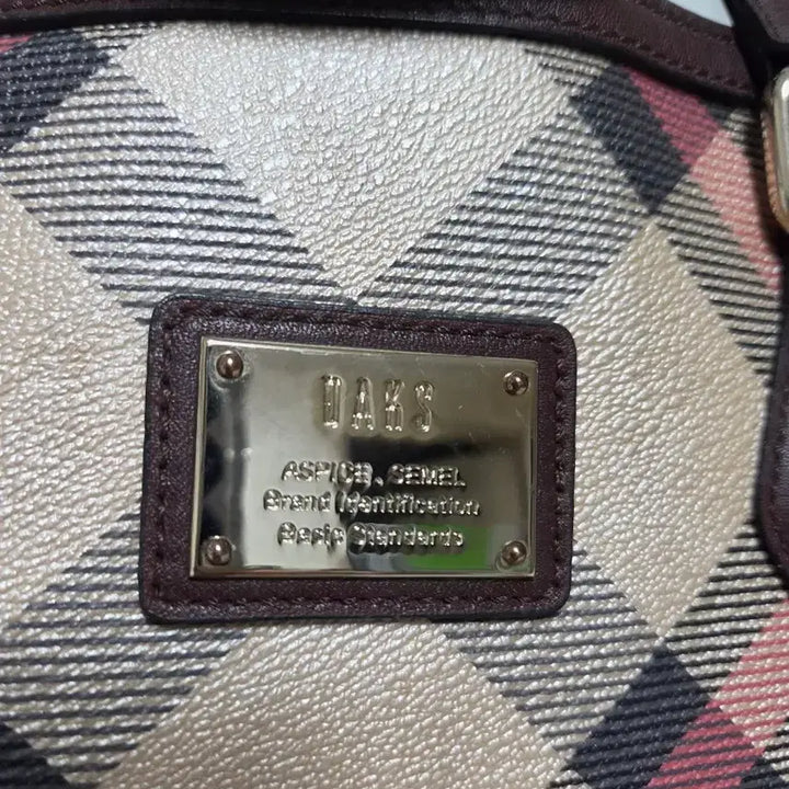[BUNJANG] Daks Plaid Tote Bag Brown / 닥스 체크무늬 토트백 브라운