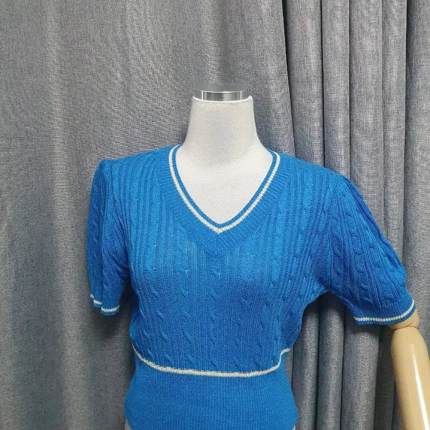 [BUNJANG] Cool Knit Top / 터키블루 시원 니트