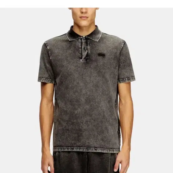 [BUNJANG] DIESEL Denim Effect Jersey Polo T-Shirt / DIESEL 디젤 데님 이펙트 저지 폴로 티셔츠