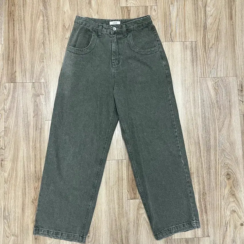 [BUNJANG] Hirisk Khaki Wide Leg Jeans (29 inch waist) / Hirisk 카키 와이드 청바지 29