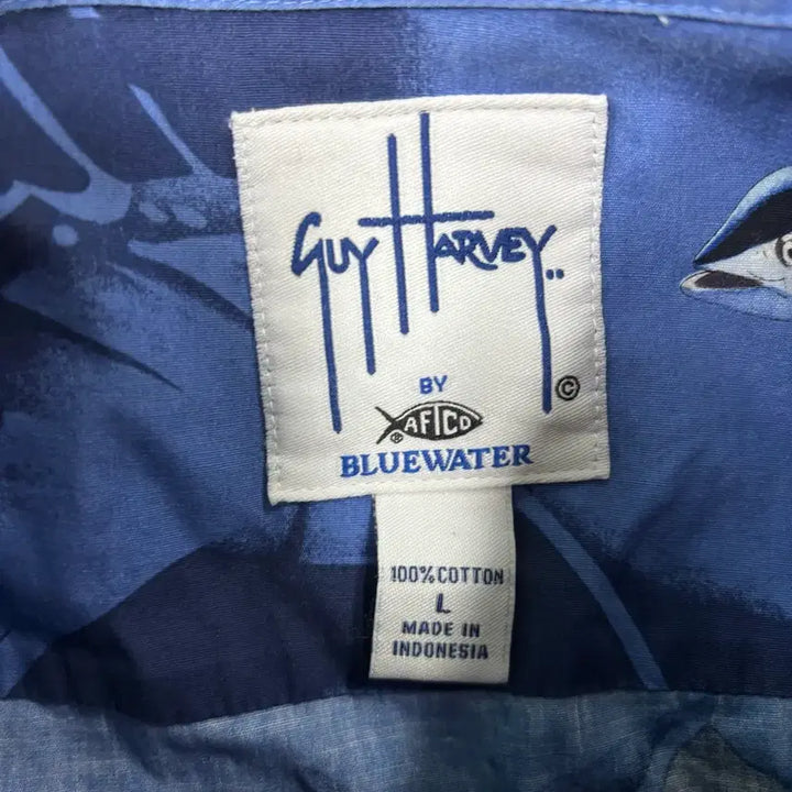 [BUNJANG] Guy Harvey Fish Print Short Sleeve Shirt / Guy Harvey 물고기 프린트 반팔 셔츠