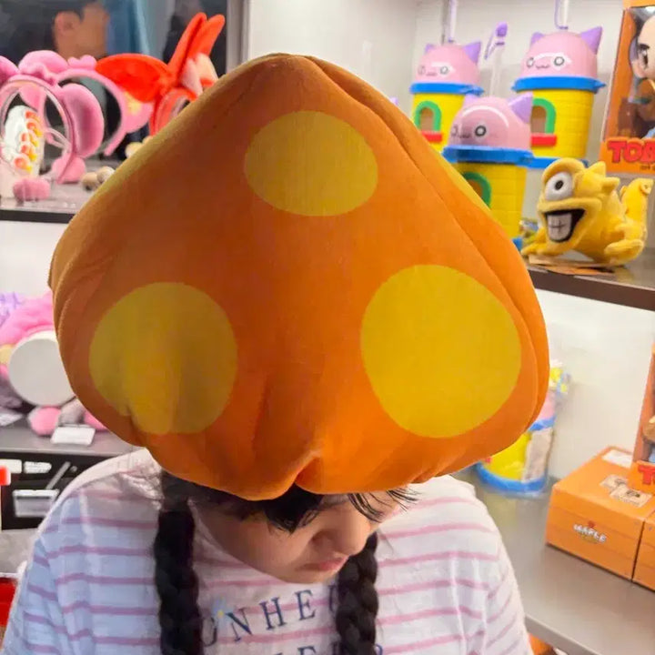 [BUNJANG] Lotte World MapleStory Orange Mushroom Hat / 롯데월드 메이플스토리 주황버섯모자