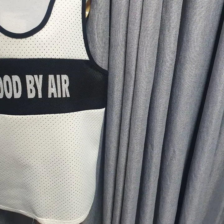 [BUNJANG] Lettering Mesh Sleeveless Top / 레터링 매쉬 민소매