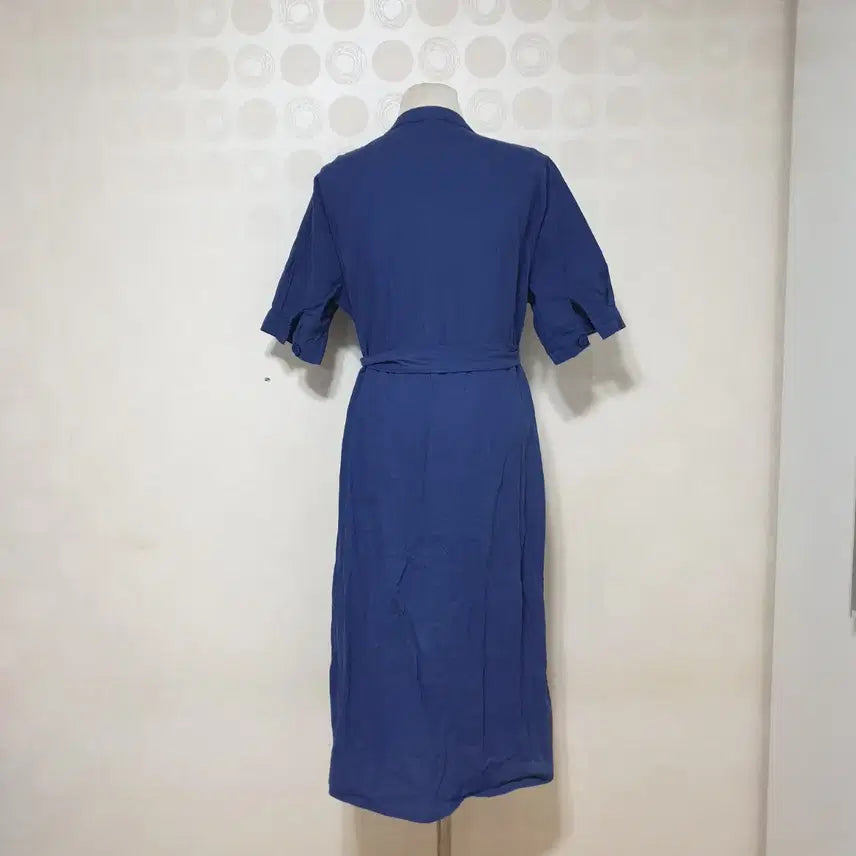[BUNJANG] Linen Blend Long Dress Navy / 린넨원피스66/롱원피스66/원피스66/네이비원피스66