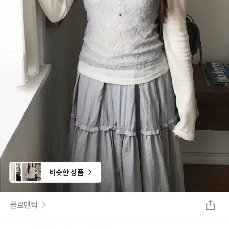 [BUNJANG] Chromantique Rosaline Layered Lace Tee [SET] / 클로맨틱 t - 로젤린 레이어드 레이스 티 [SET]