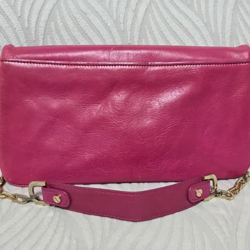 [BUNJANG] Tory Burch Pink Leather Chain Shoulder Bag / 토리버치 핑크 레더 체인 숄더백