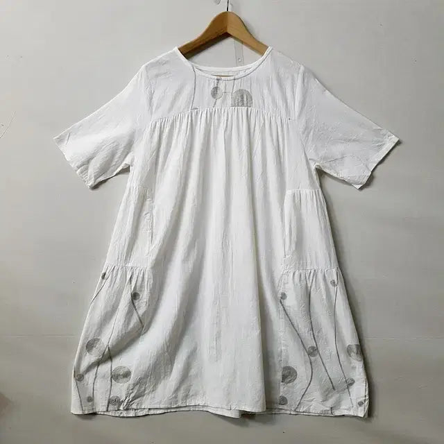 [BUNJANG] White Cotton Dress / 화이트 코튼 원피스