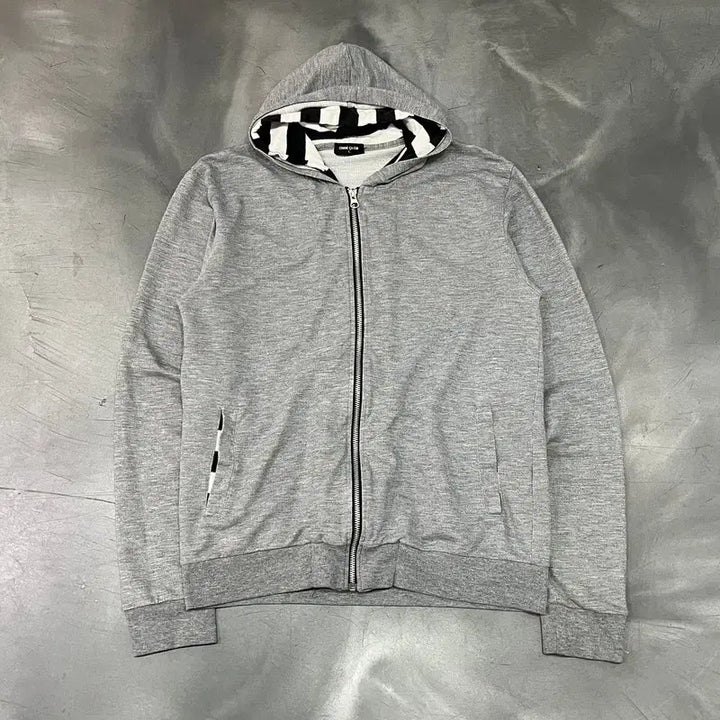 [BUNJANG] COMME CA ISM Layered Stripe Hooded Zip-Up / 꼼사이즘 레이어드 스트라이프 후드 집업 y16517