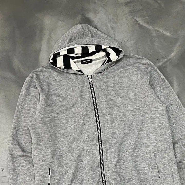 [BUNJANG] COMME CA ISM Layered Stripe Hooded Zip-Up / 꼼사이즘 레이어드 스트라이프 후드 집업 y16517