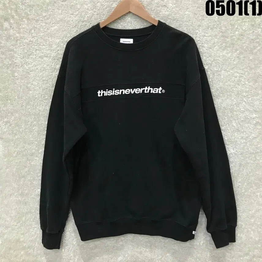[BUNJANG] thisisneverthat Black Sweatshirt M / 디스이즈네버댓 블랙 맨투맨 티셔츠 m