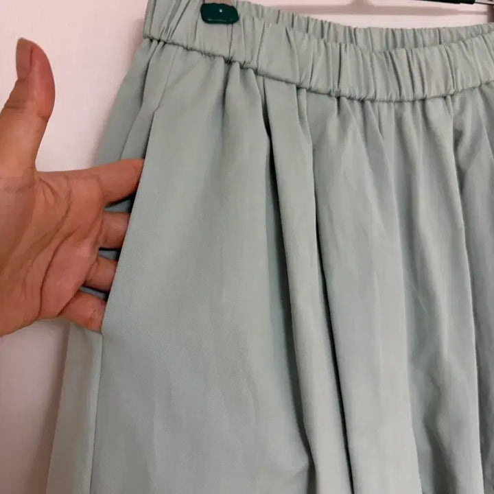[BUNJANG] Mint Wide-Leg Banding Slacks / 밴딩와이드 바지 <새옷