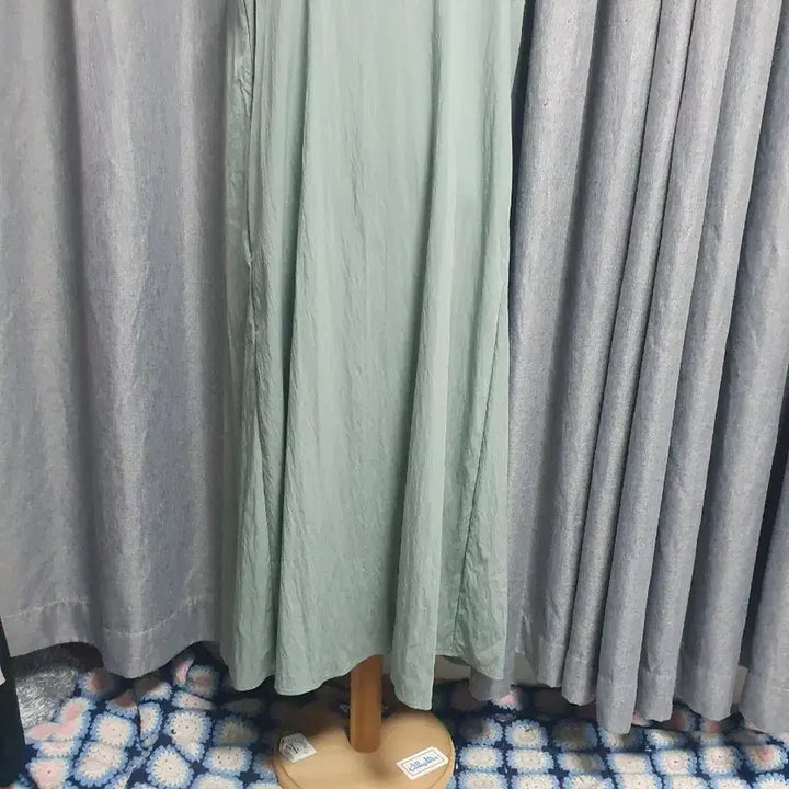 [BUNJANG] Mint Square Neck Maxi Dress / 민트 사각사각 맥시원피스