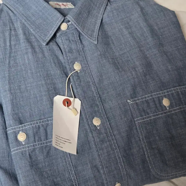 [BUNJANG] Allday Chambray Shirt (Light Indigo) / [2] 에브리원 샴브레이 셔츠(라이트 인디고)