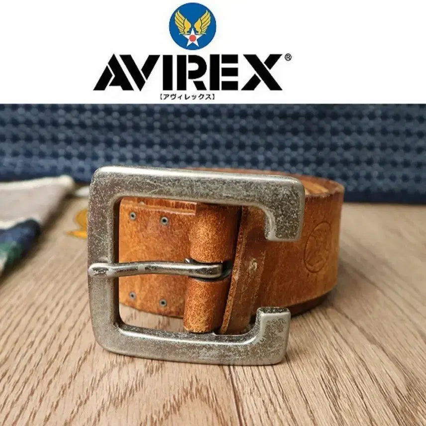 [BUNJANG] Avirex 90s Vintage Cowhide Leather Belt / 90s avirex 아비렉스 빈티지 소가죽 벨트
