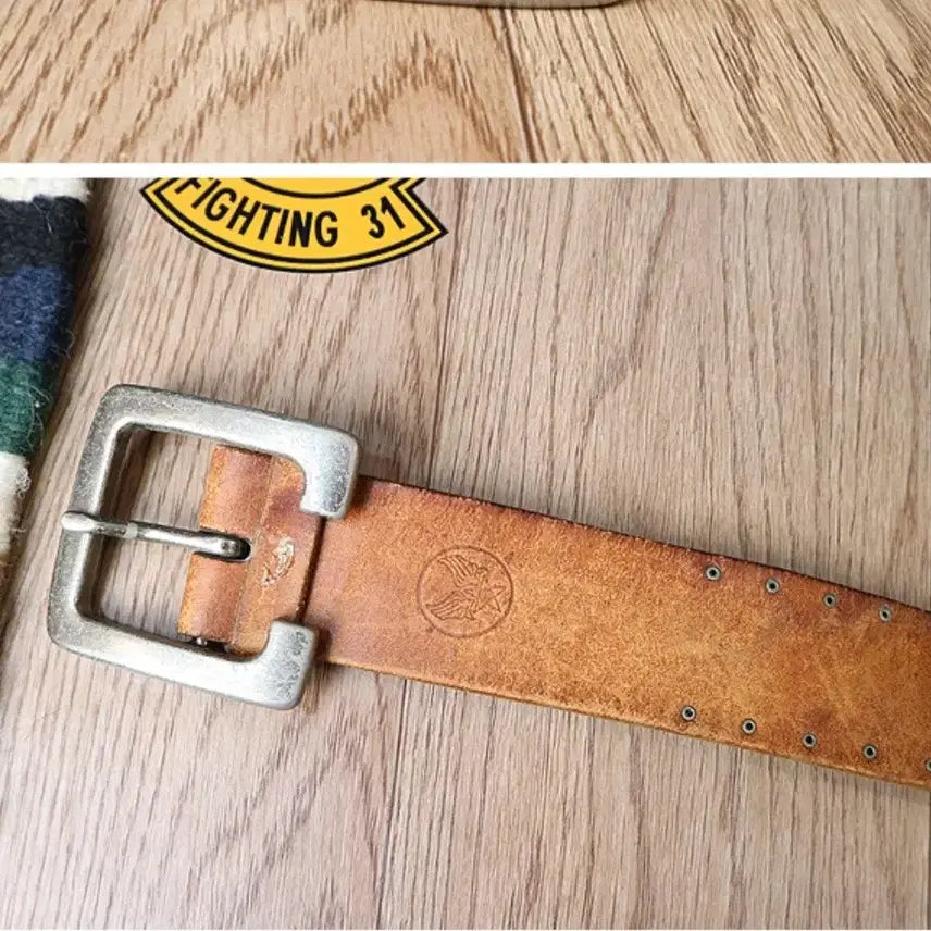 [BUNJANG] Avirex 90s Vintage Cowhide Leather Belt / 90s avirex 아비렉스 빈티지 소가죽 벨트
