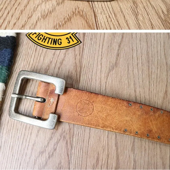 [BUNJANG] Avirex 90s Vintage Cowhide Leather Belt / 90s avirex 아비렉스 빈티지 소가죽 벨트